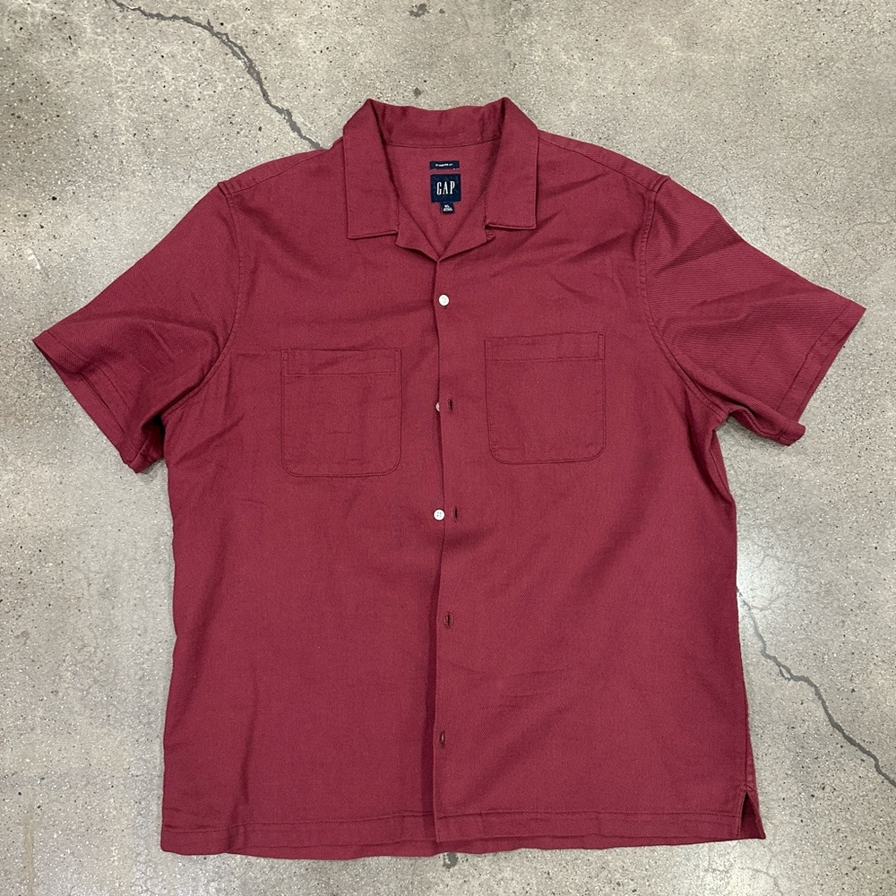Burgundy Gap Button Up Shirt